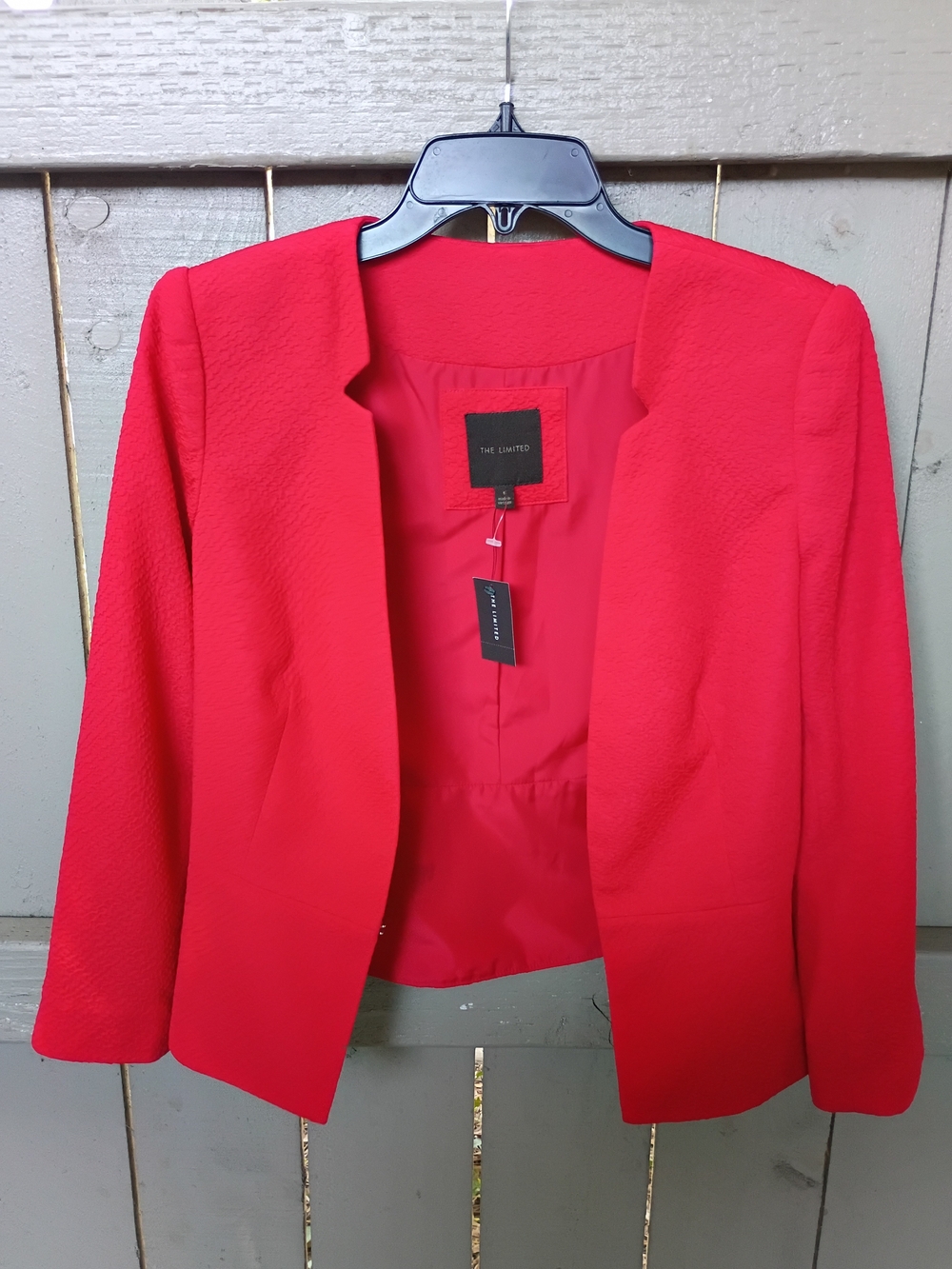 The Limited Women's Bright Red Open-Front Blazer